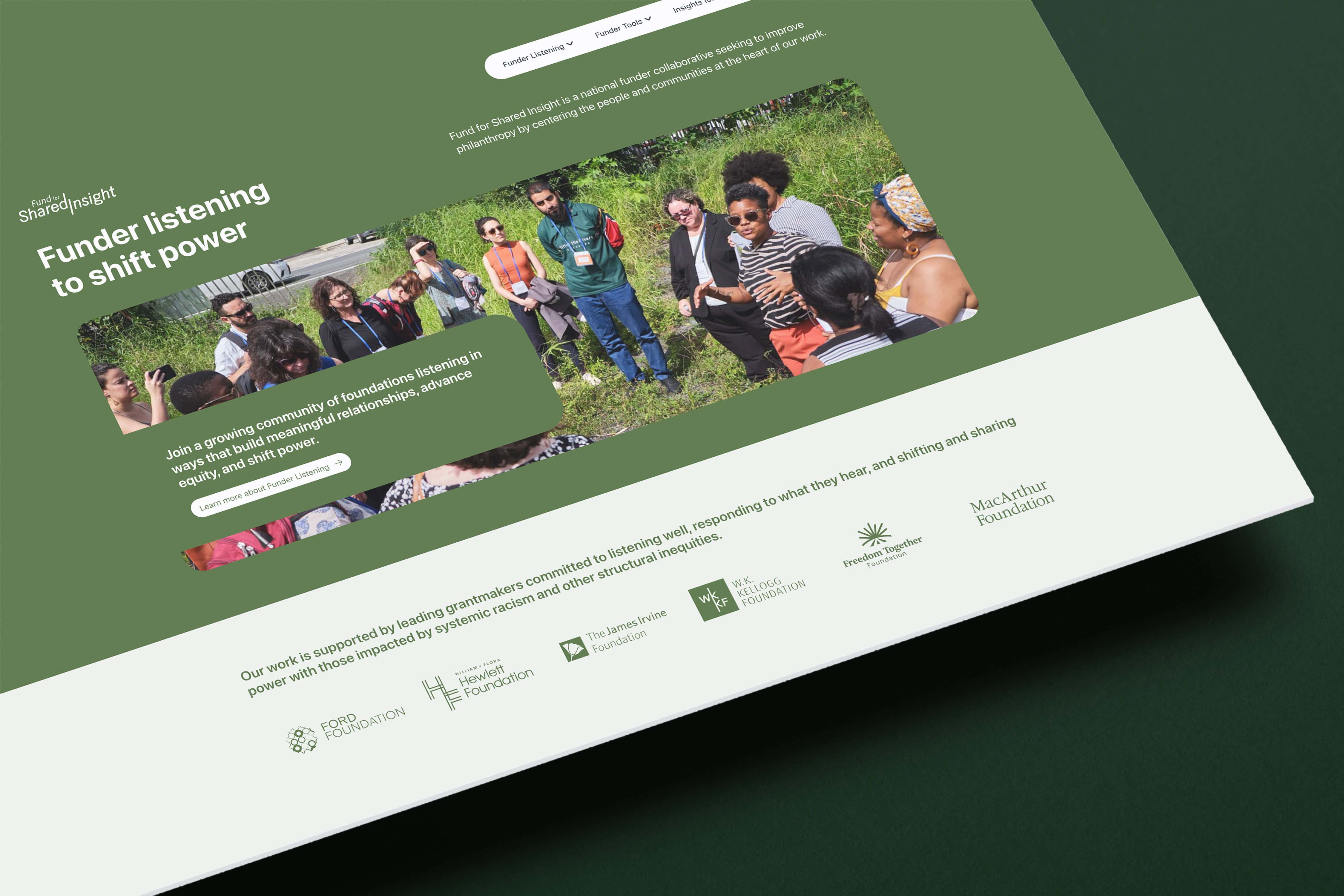Fund for Shared Insight web redesign