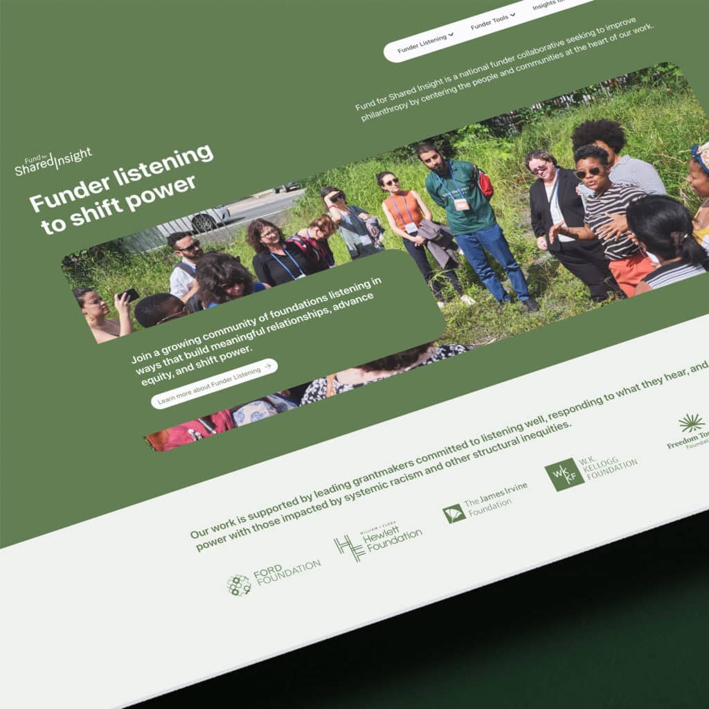 Fund for Shared Insight web redesign
