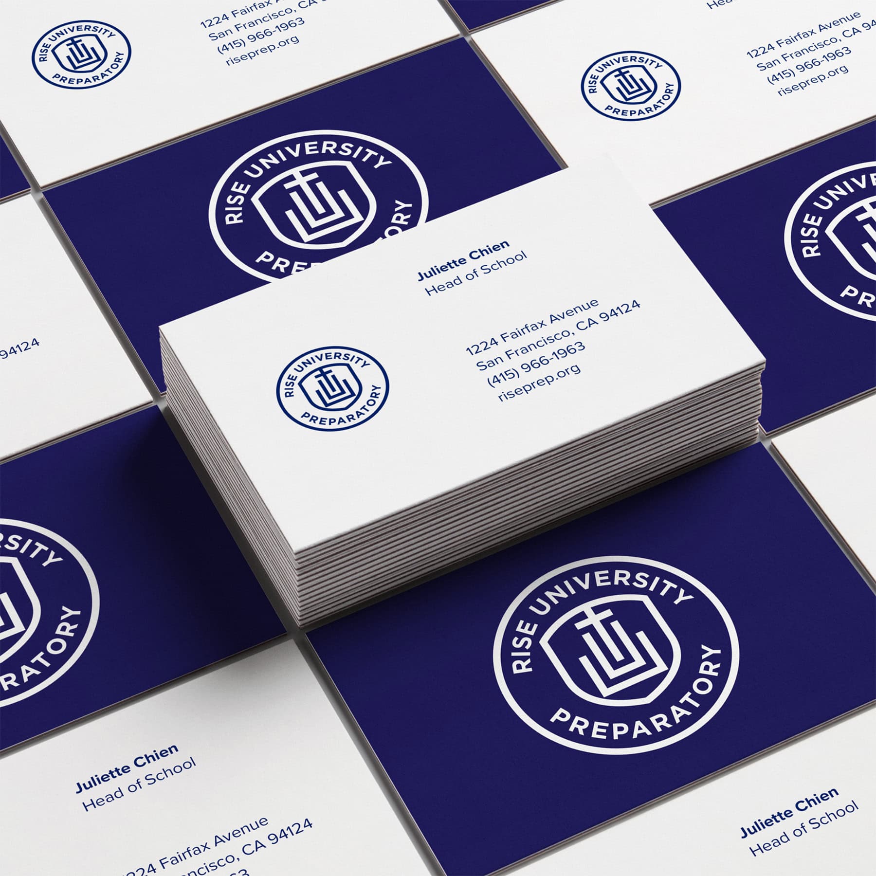 Rise University Preparatory business cards