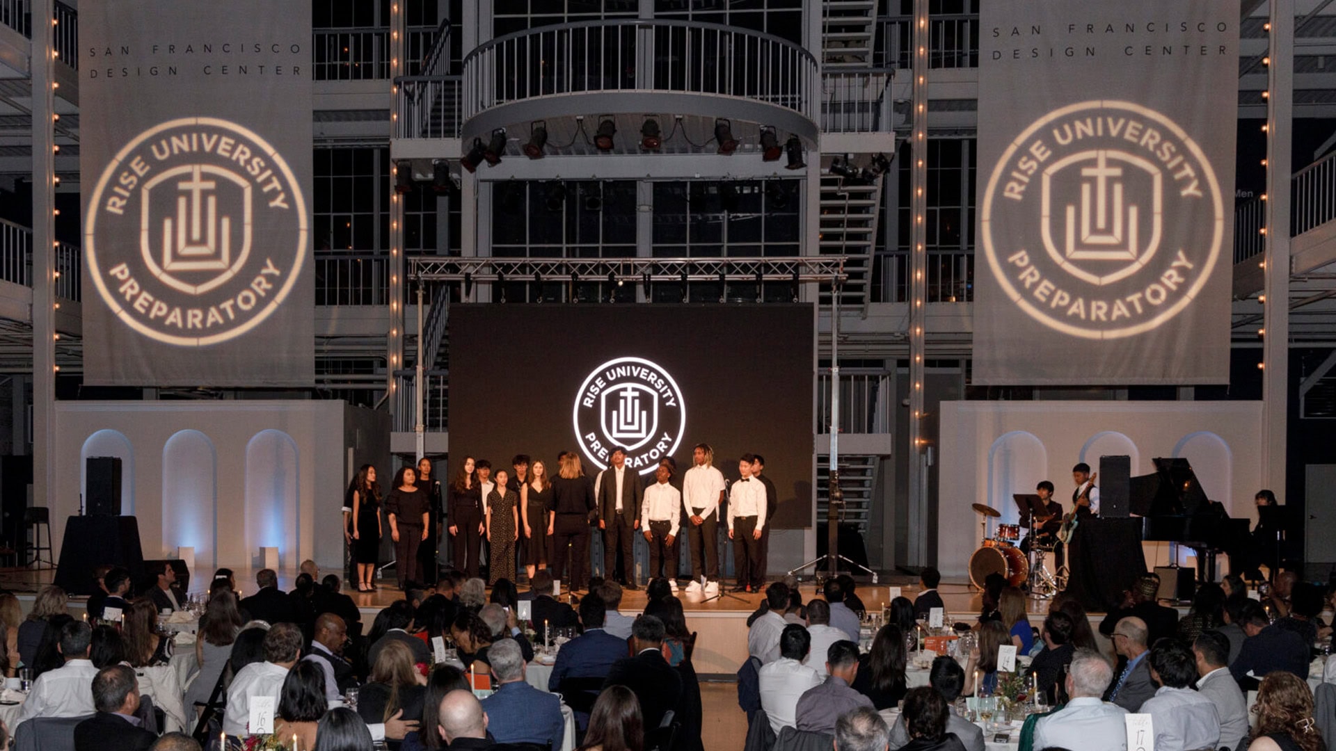 Rise University Prep in Bayview Gala showing logo designed by Dayspring Partners