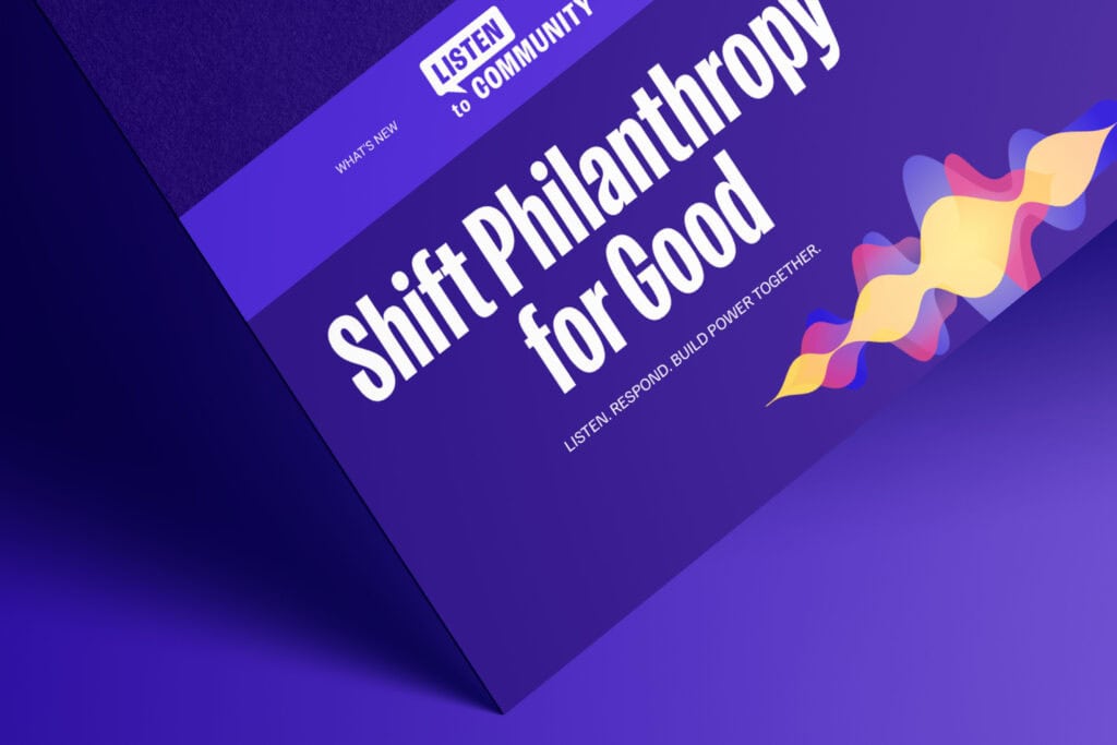 Listen to Community calls on funders to change how they work.